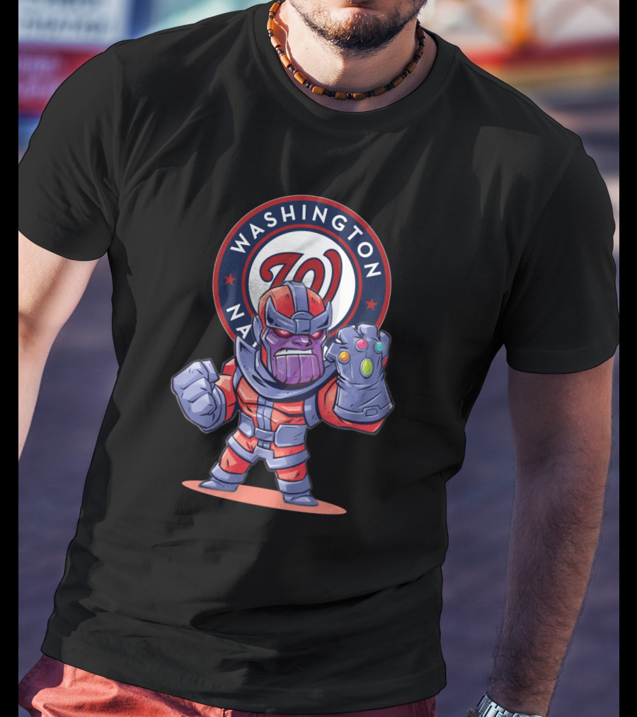 Washington Nationals Thanos Baseball Crossover Fans T-Shirt