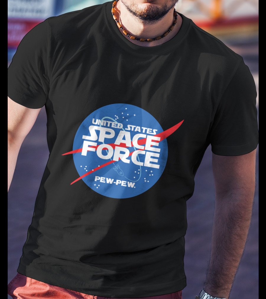 United States Space Force Pew Pew Parody NASA T-Shirt