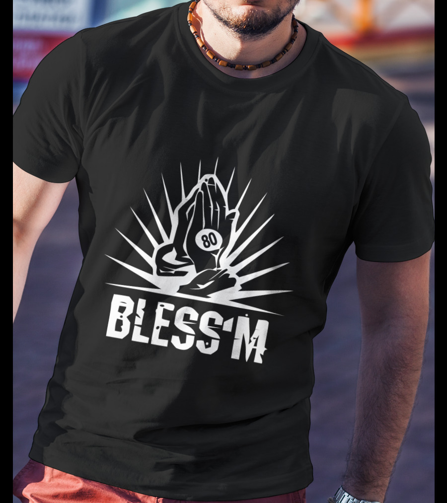 Bless Em 80 Cleveland Browns Praying Hands Nfl Football Fan T-Shirt