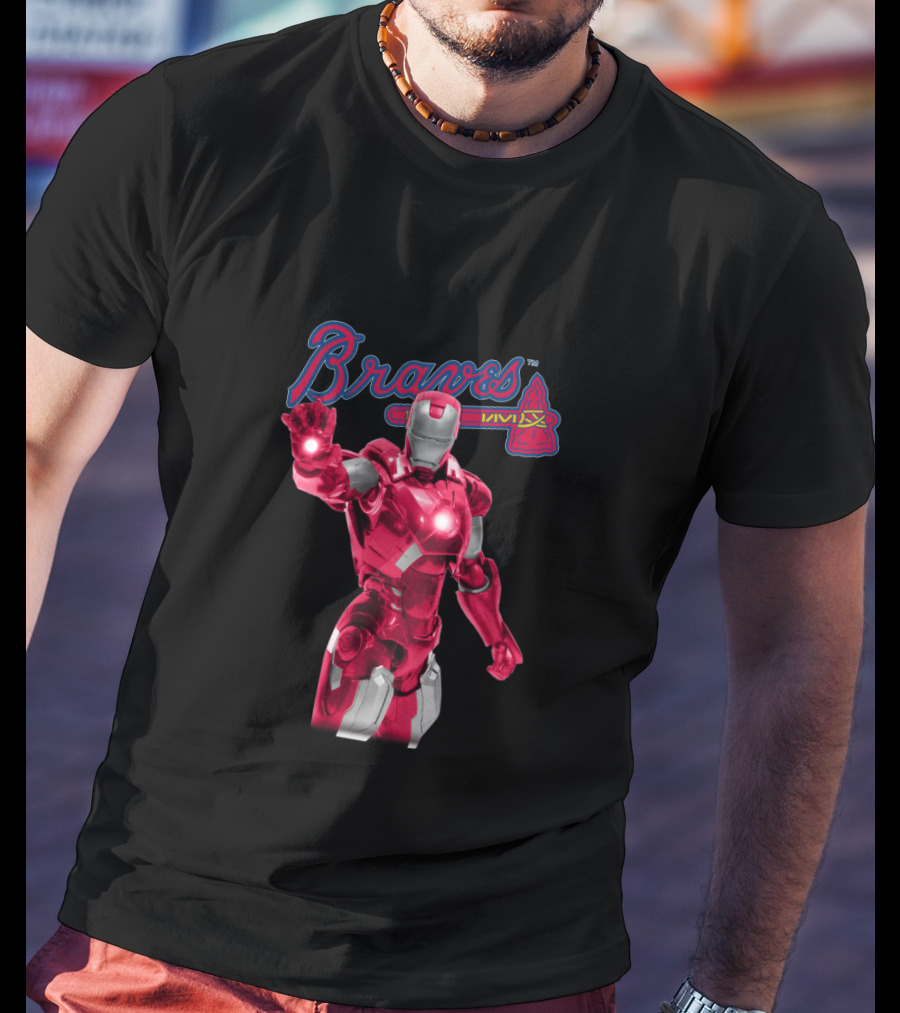 Atlanta Braves Iron Man Crossover T-Shirt