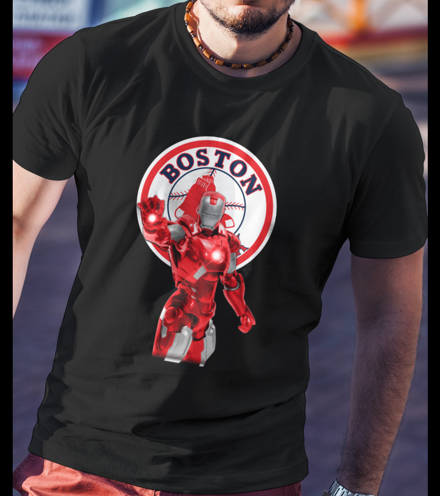 Boston Red Sox Iron Man Crossover Fan T-Shirt