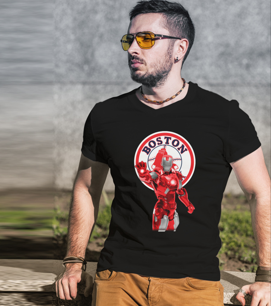 Boston Red Sox Iron Man Crossover Fan T-Shirt
