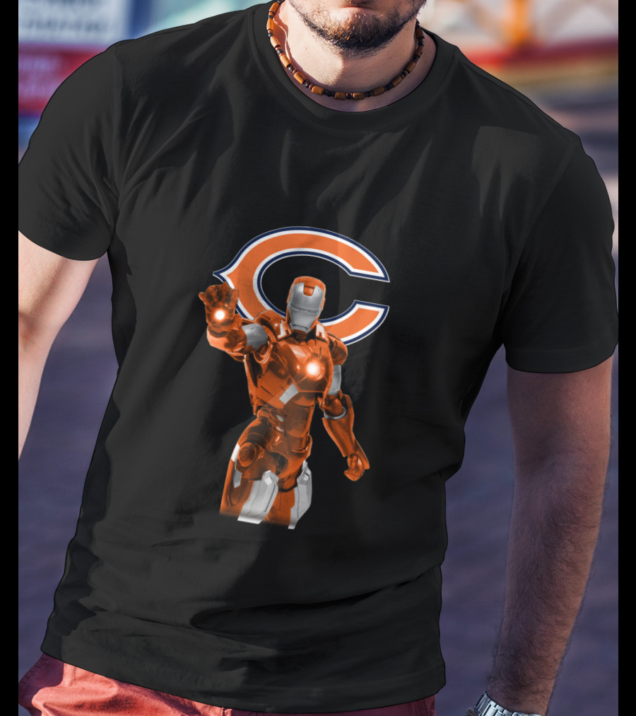 Iron Man Chicago Bears Crossover Fans T-Shirt