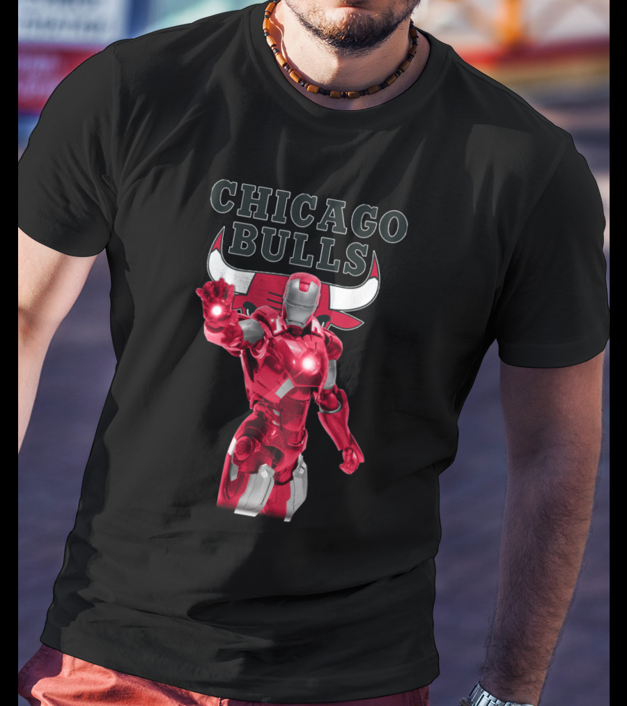 Chicago Bulls Iron Man Crossover For Fans T-Shirt