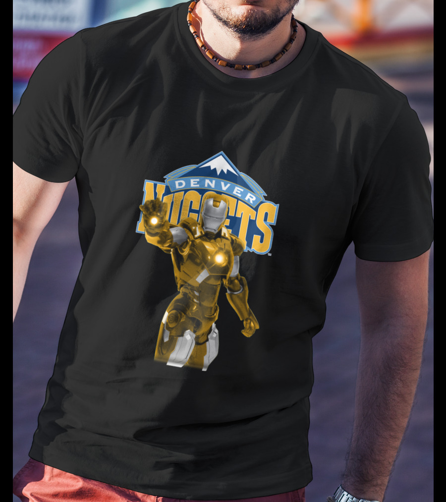 Iron Man Denver Nuggets Fan Crossover T-Shirt