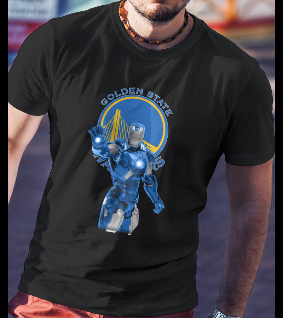 Golden State Warriors Iron Man Fan Crossover T-Shirt