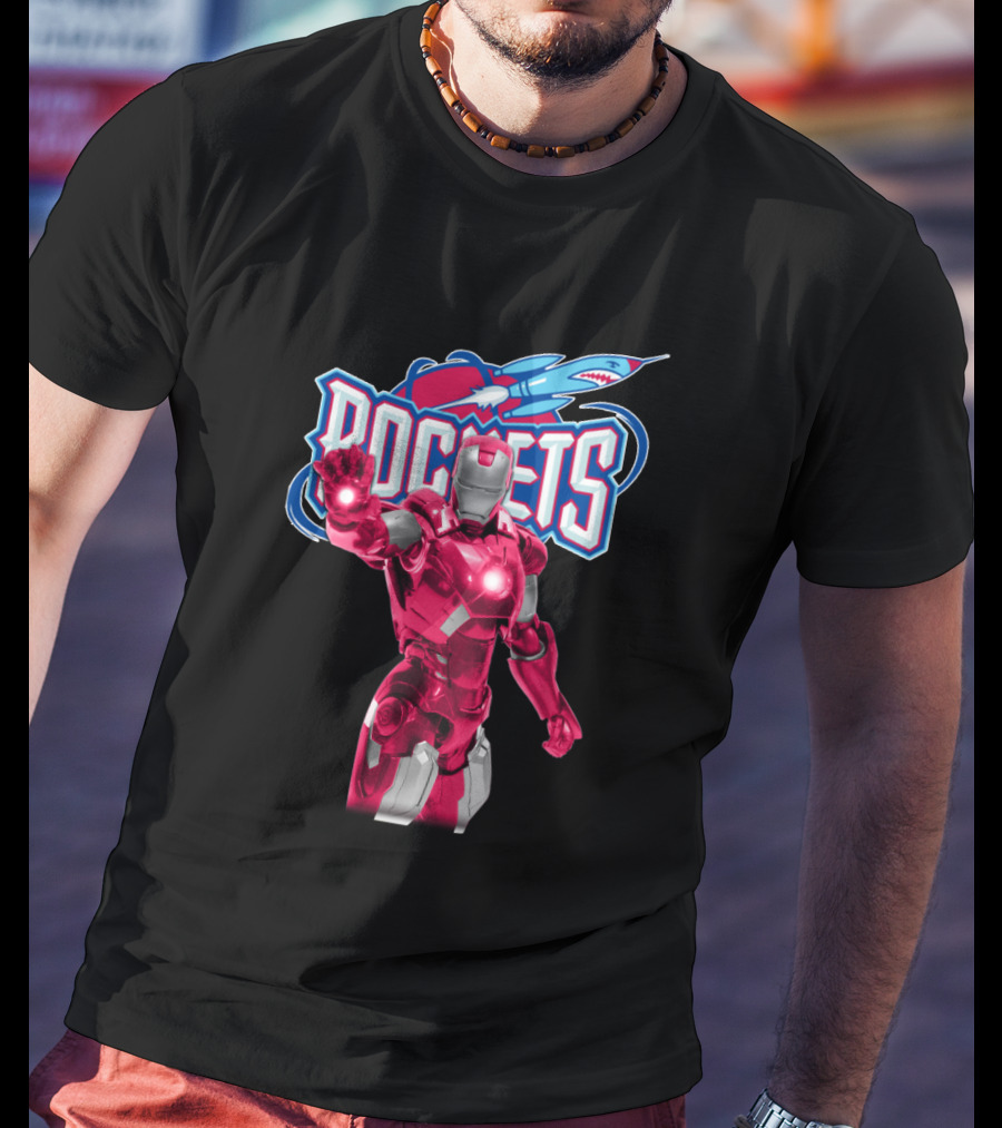 Iron Man Inspired Houston Rockets Enthusiast Gear T-Shirt