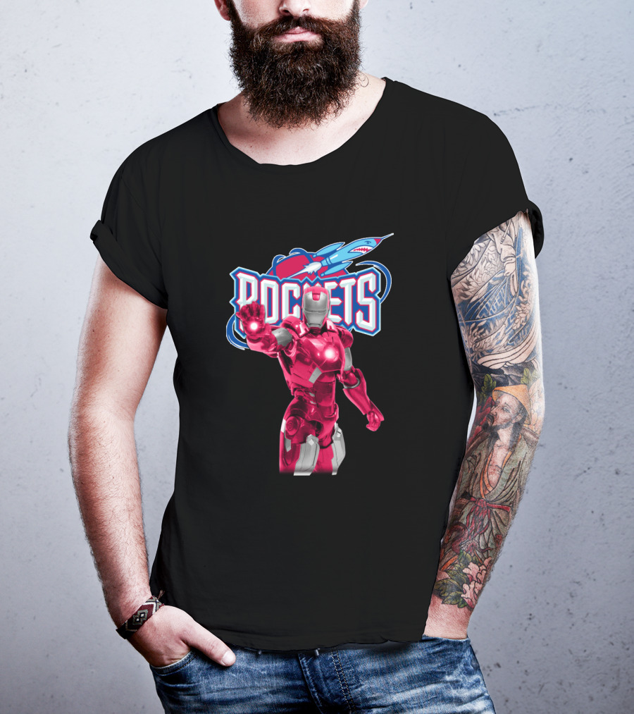 Iron Man Inspired Houston Rockets Enthusiast Gear T-Shirt