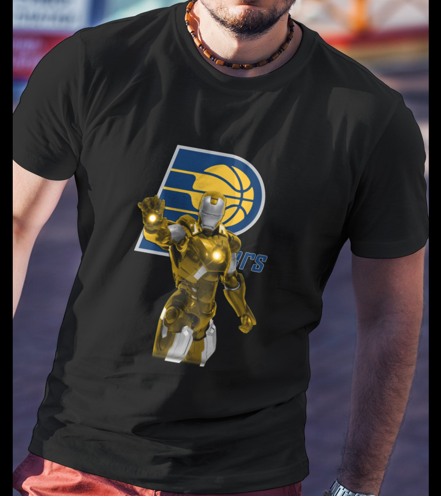 Iron Man Indiana Pacers Fan Collaboration T-Shirt