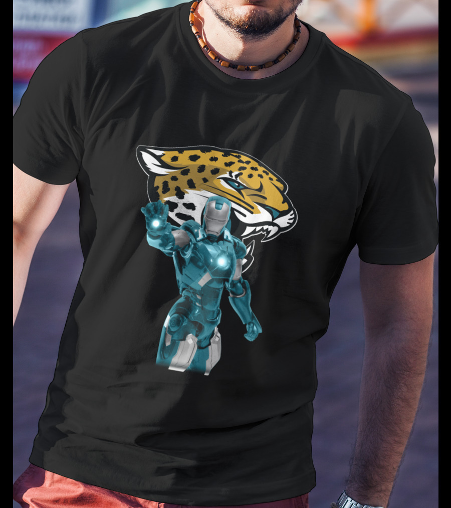 Iron Man Jacksonville Jaguars Fan Mashup T-Shirt