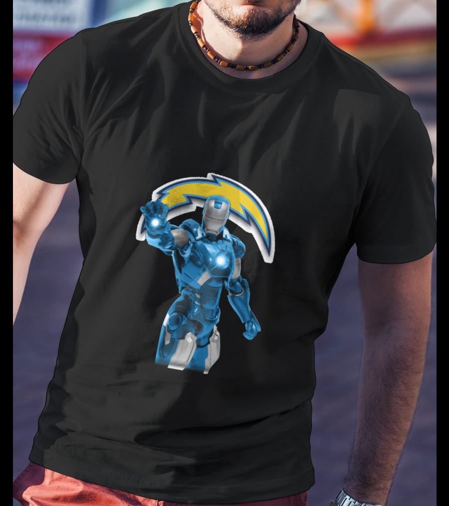 Iron Man Los Angeles Chargers Nfl Fan Crossover T-Shirt