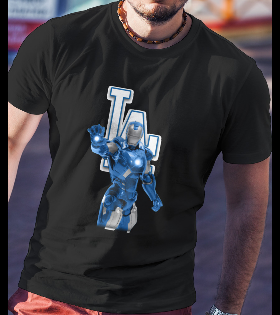Los Angeles Dodgers Iron Man Hybrid With LA T-Shirt