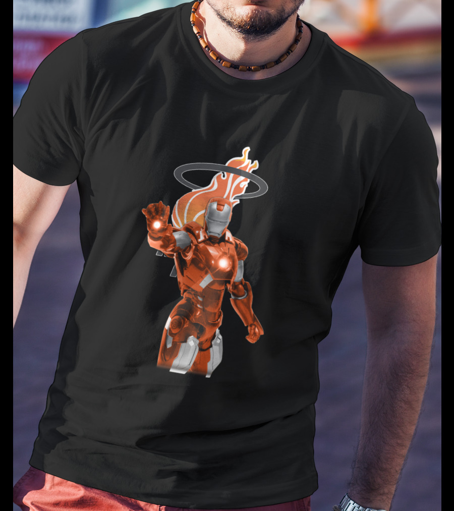 Iron Man Miami Heat Basketball Crossover Fan T-Shirt