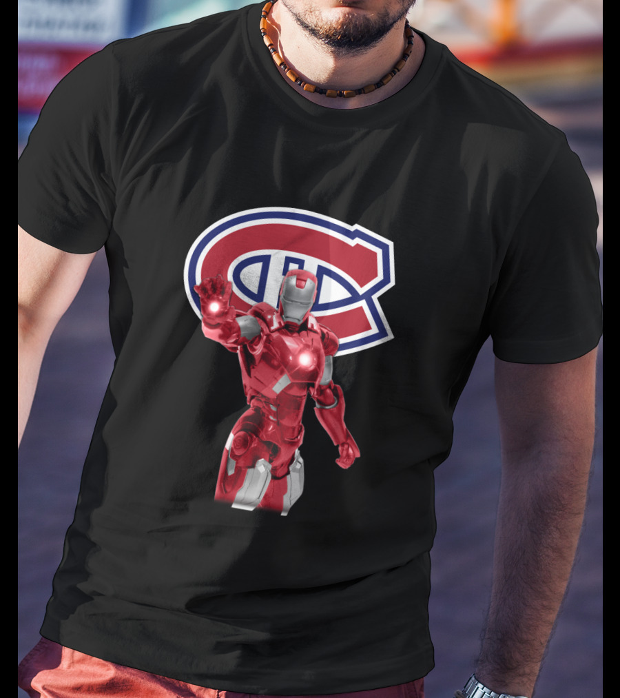 Montreal Canadiens Iron Man Crossover NHL Fan Merchandise T-Shirt