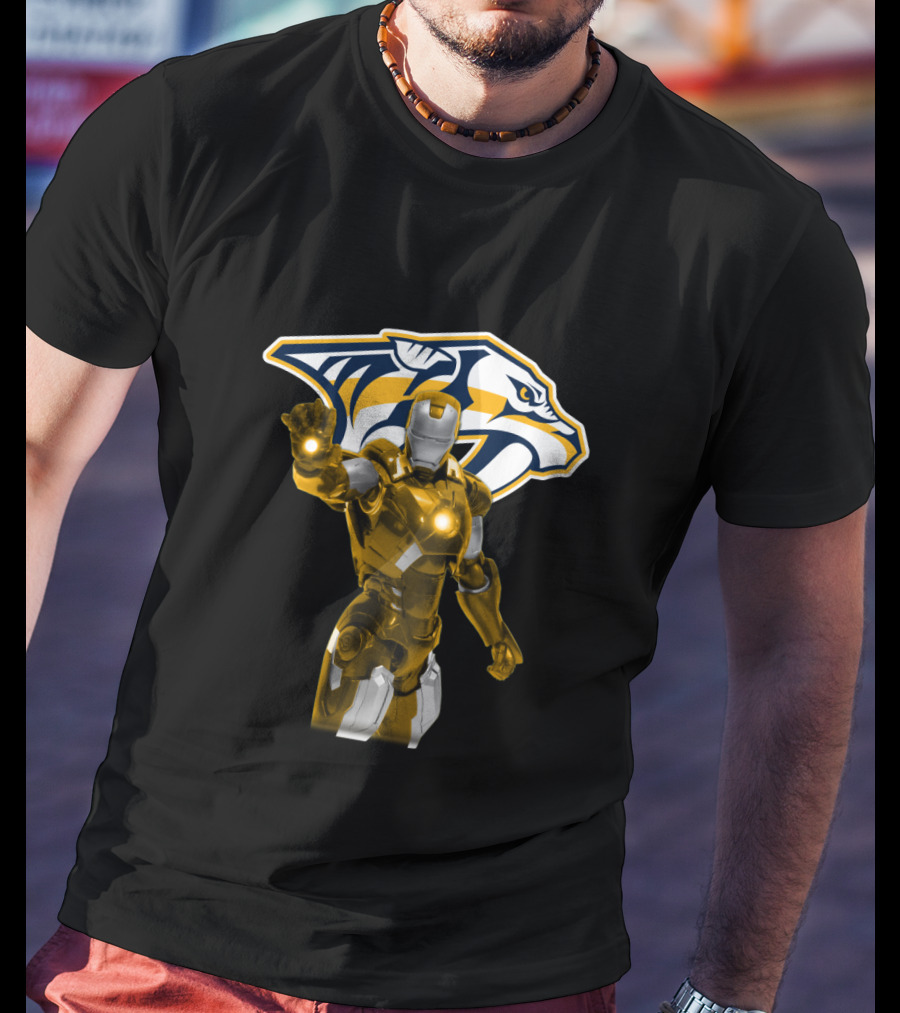 Nashville Predators Iron Man Collaboration T-Shirt