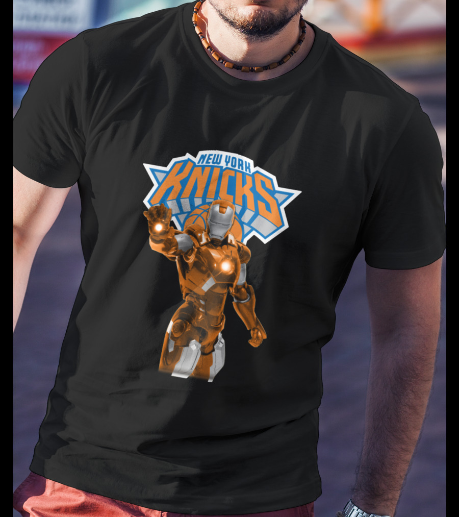 Iron Man New York Knicks Crossover For Fans T-Shirt
