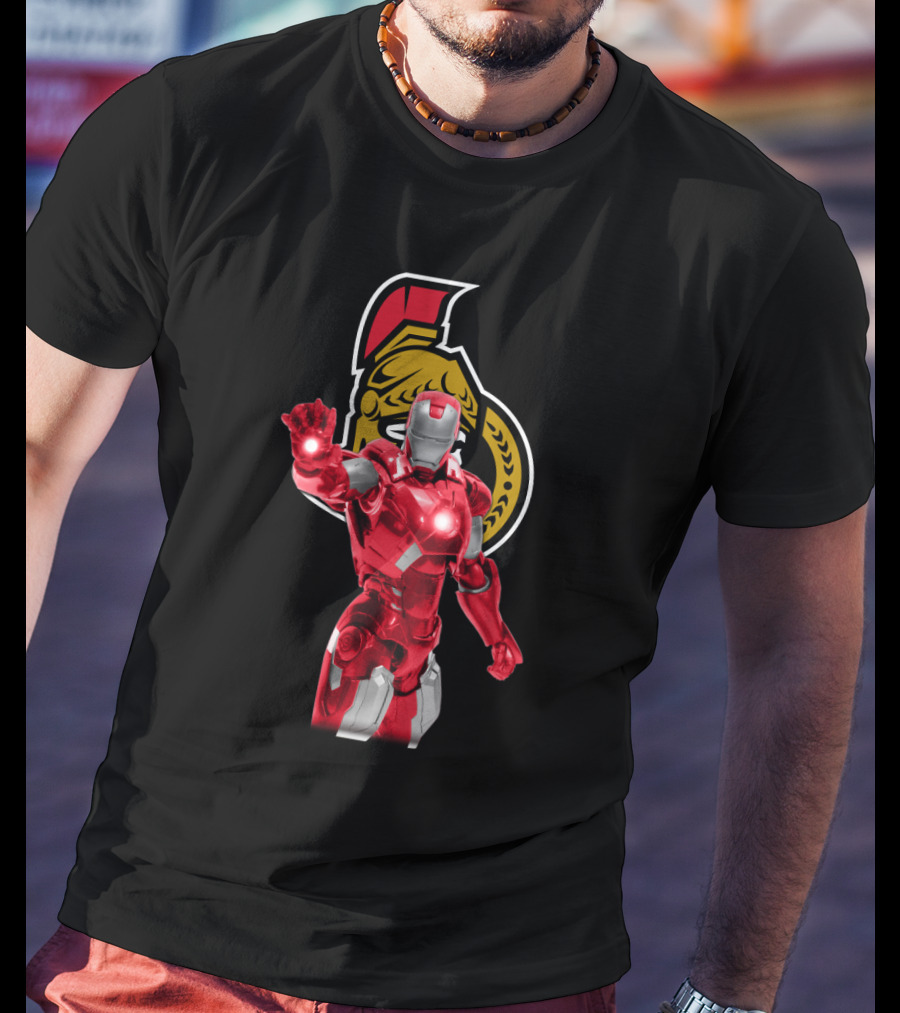 Ottawa Senators Iron Man Crossover Featuring Team T-Shirt