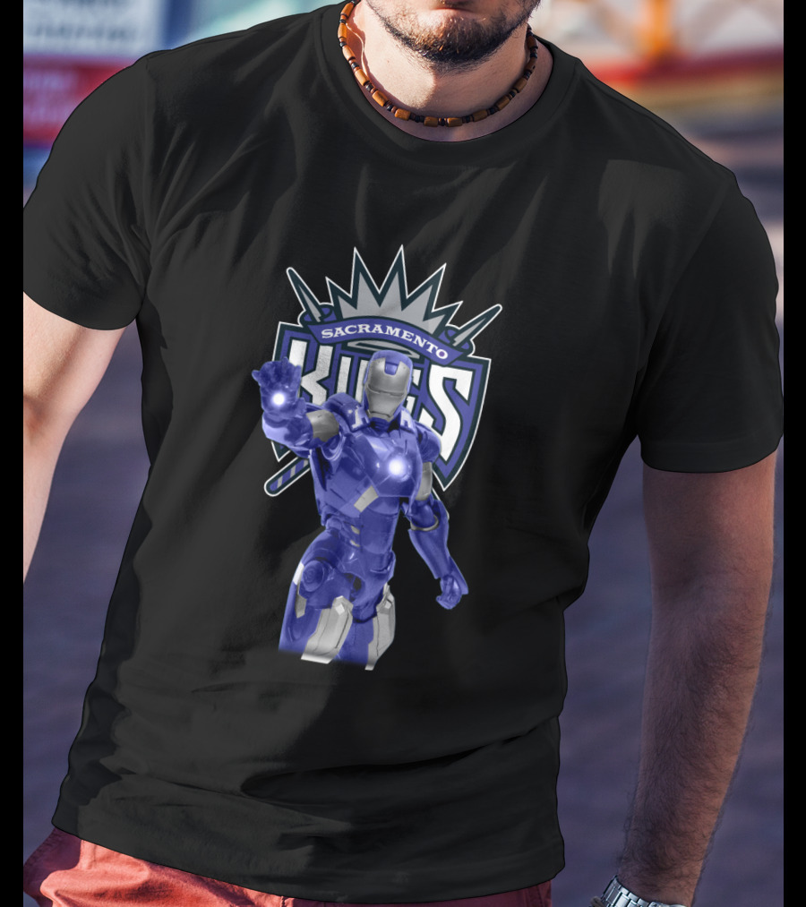 Iron Man Sacramento Kings Fans Loyalty Iconic Crossover T-Shirt