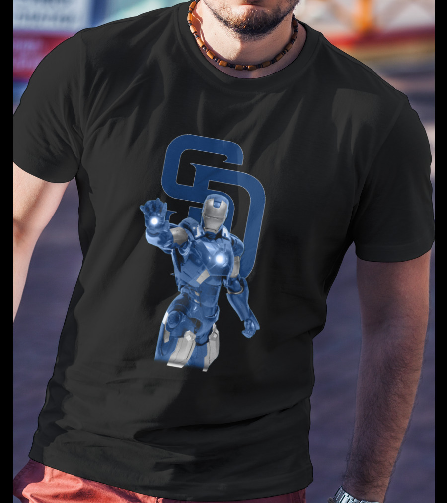 San Diego Padres Iron Man Blue Armor T-Shirt