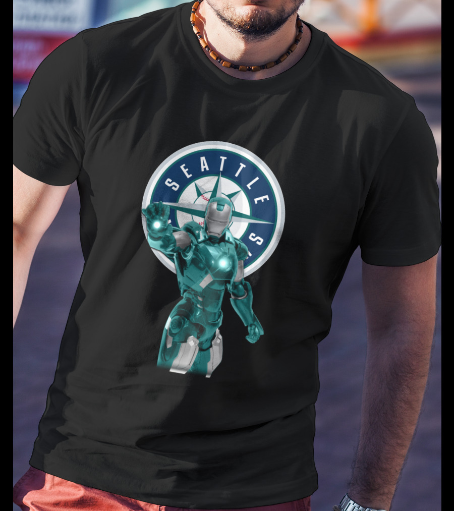 Seattle Mariners Iron Man Crossover T-Shirt
