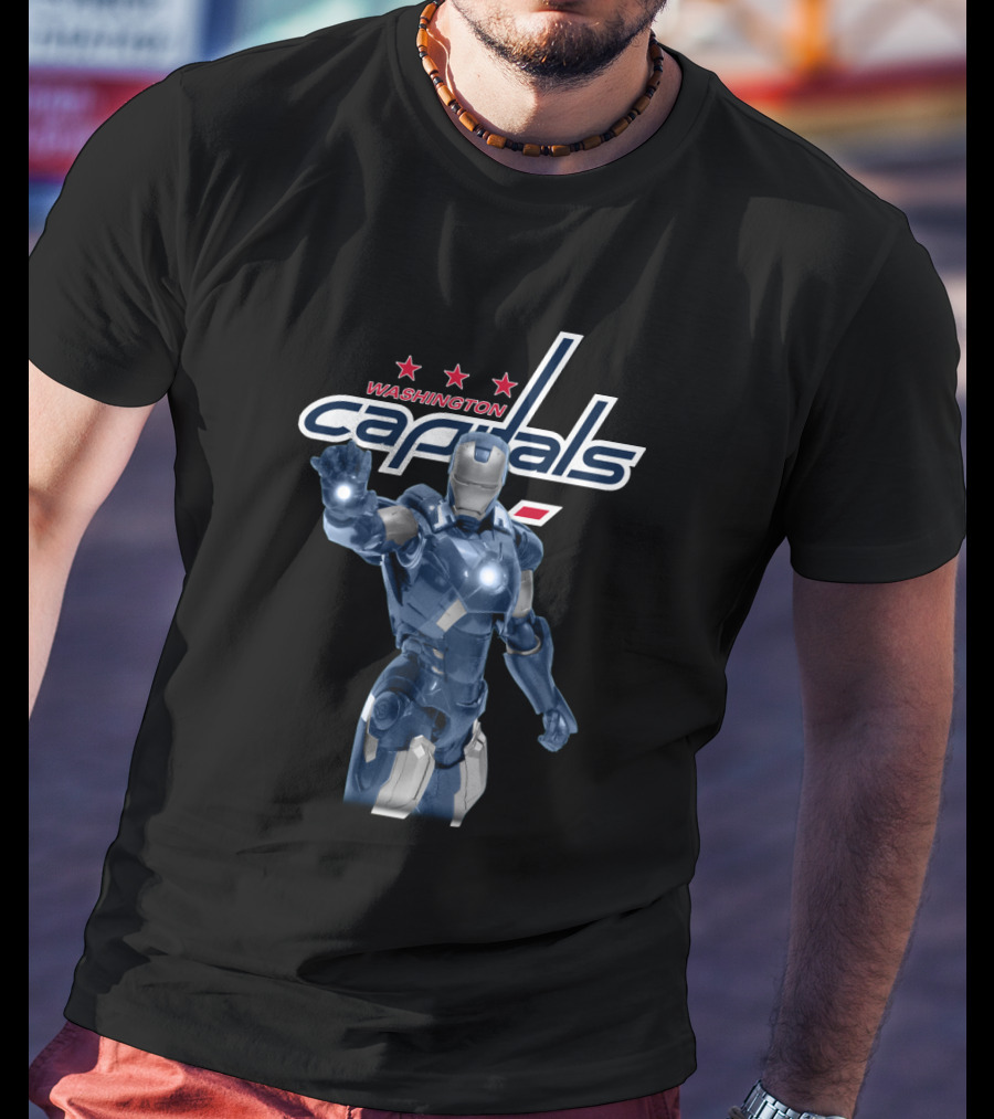 Washington Capitals Iron Man Crossover T-Shirt