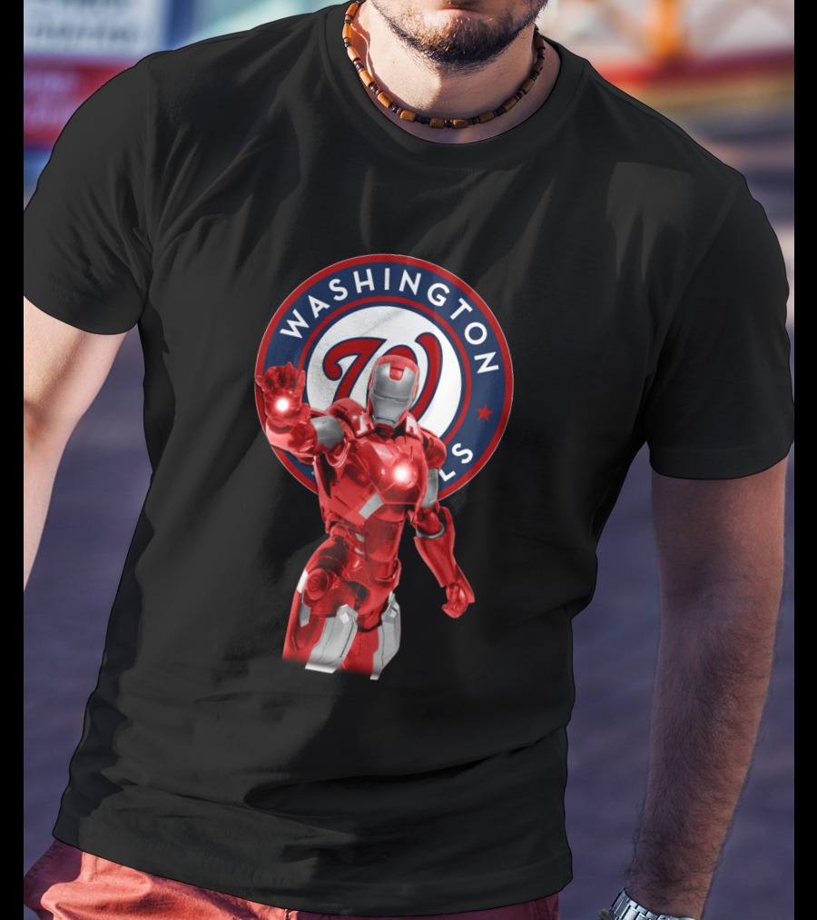 Washington Nationals Iron Man Marvel Collaboration T-Shirt