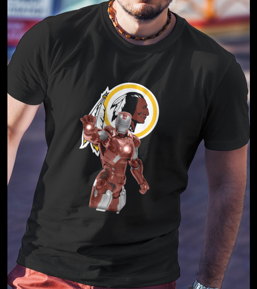 Iron Man Washington Redskins Fan Icon Fusion T-Shirt