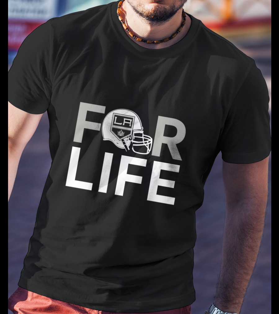 Los Angeles Kings Helmet Logo For Life T-Shirt