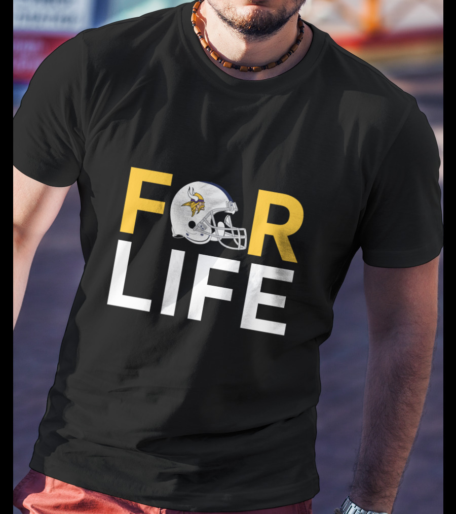 Minnesota Vikings Helmet For Life Fans T-Shirt