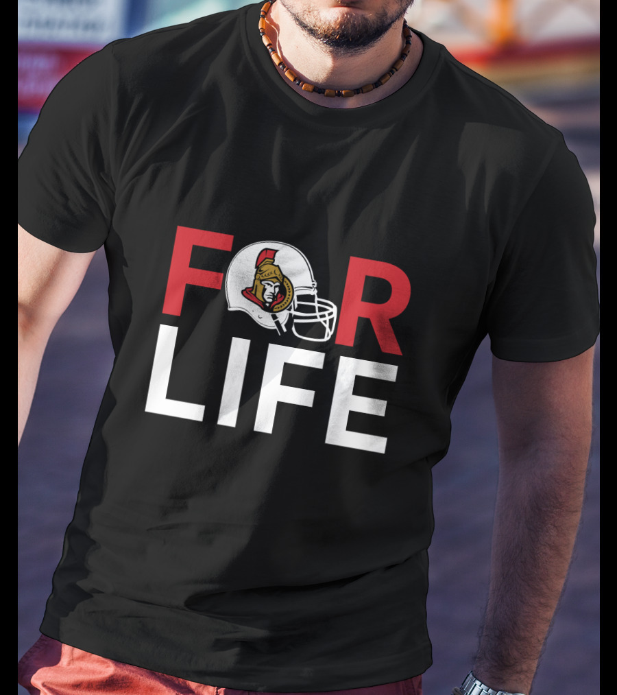 Ottawa Senators Helmet Fans Unite For Life T-Shirt
