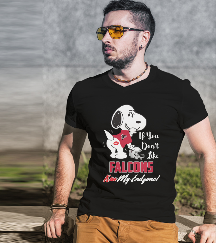 Snoopy If You Don't Like Falcons Kiss My Endzone Atlanta Falcons Fans T-Shirt