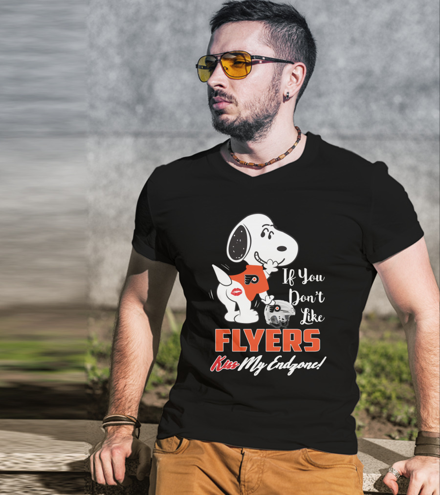 If You Don't Like Flyers Kiss My Endzone Snoopy Philadelphia Flyers T-Shirt