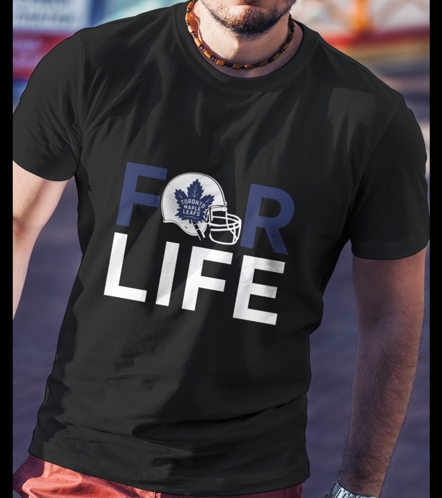 Toronto Maple Leafs For Life Hockey Helmet T-Shirt