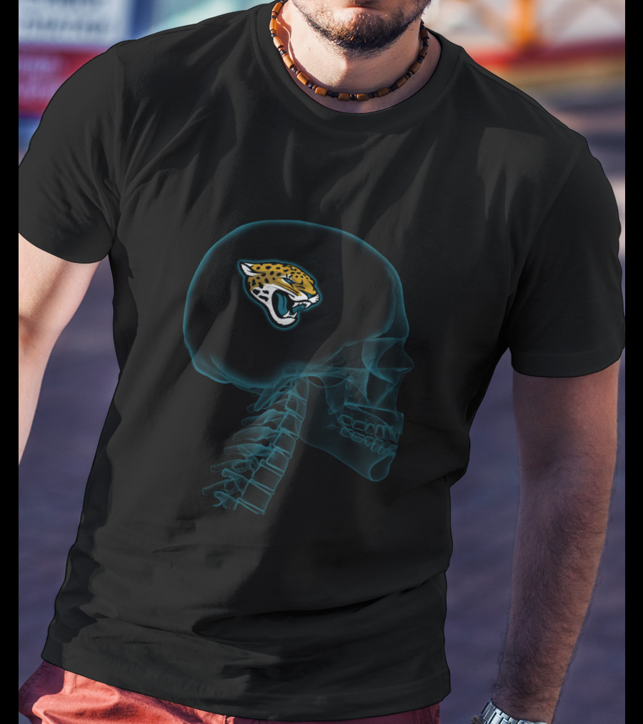 Jacksonville Jaguars Brain Halloween Skull T-Shirt