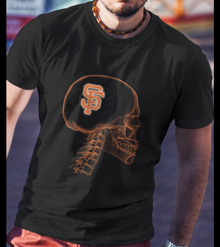 San Francisco Giants Skull Brain Halloween T-Shirt