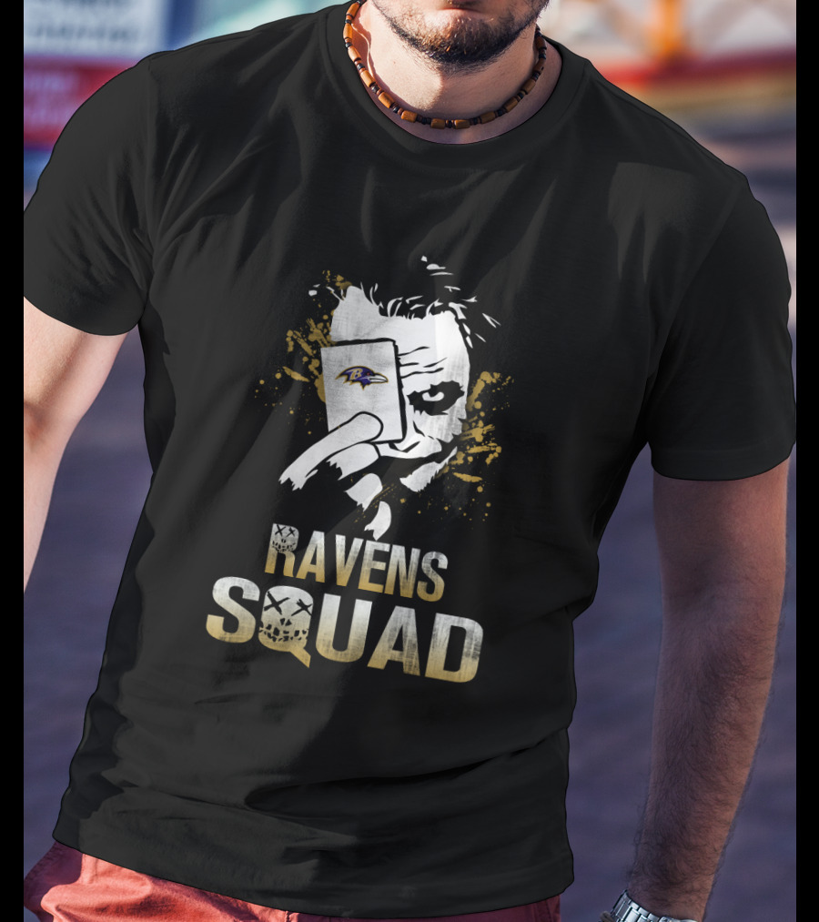 Ravens Squad Joker And Baltimore Ravens Fans T-Shirt