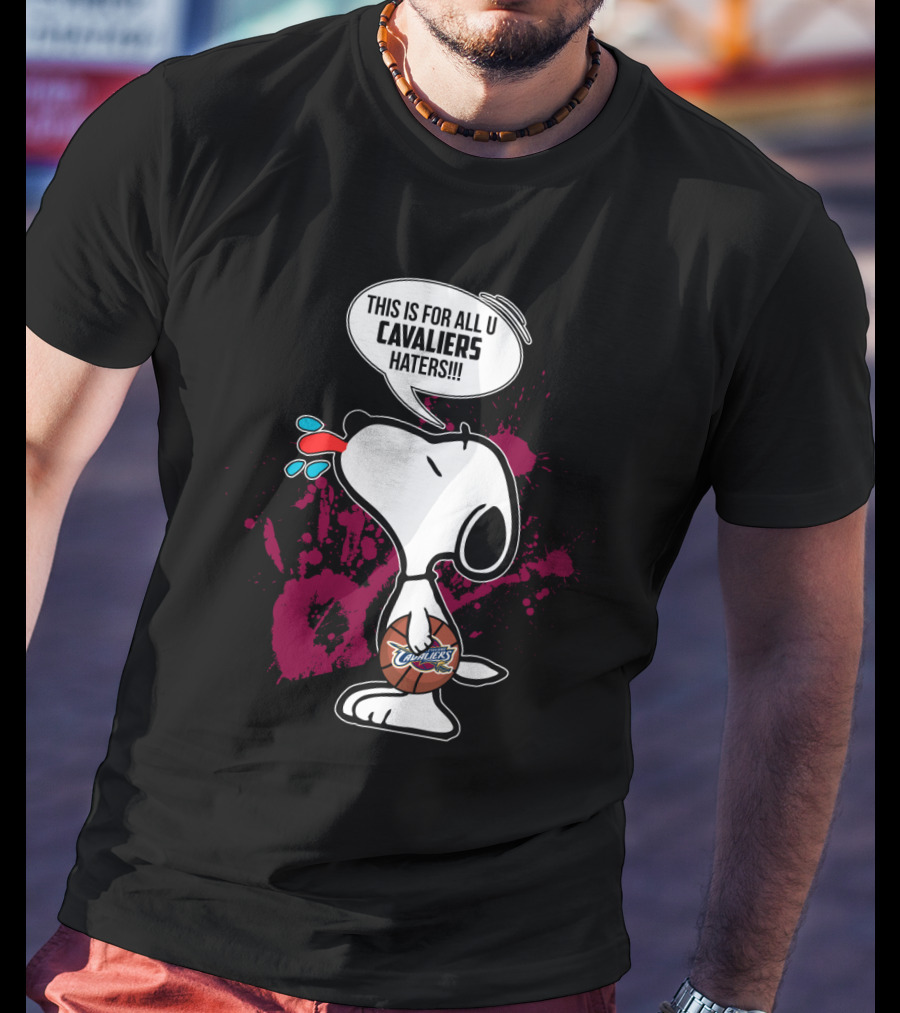 Snoopy Cavaliers Basketball Fans Shoutout To Haters T-Shirt