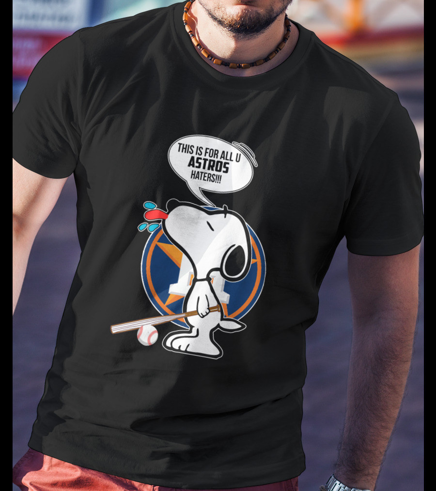 Snoopy Astros Haters Baseball Houston Fans T-Shirt