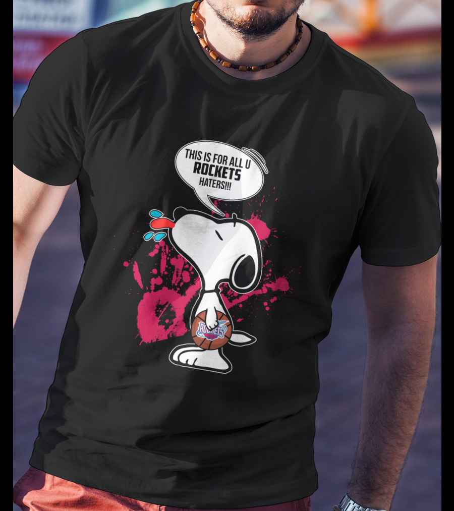 Snoopy Rockets Haters Houston Basketball Fans T-Shirt