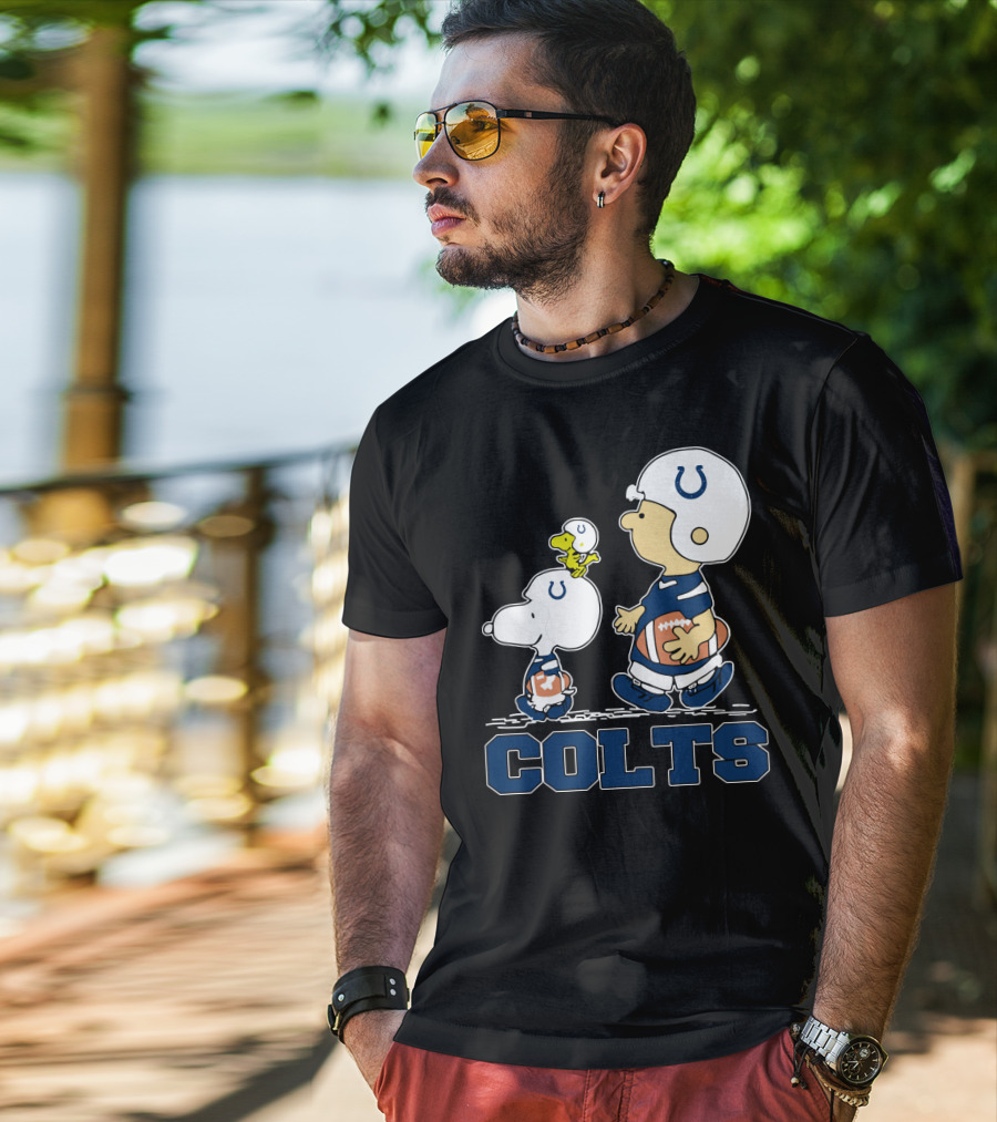 Snoopy Woodstock Indianapolis Colts Team Spirit T-Shirt