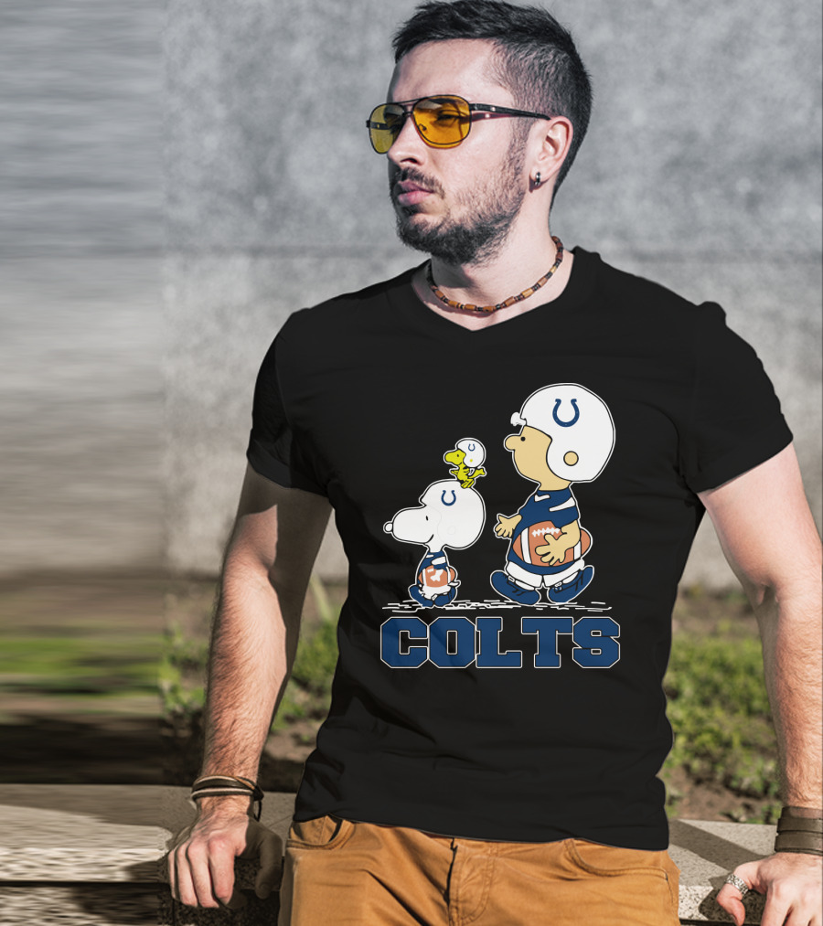 Snoopy Woodstock Indianapolis Colts Team Spirit T-Shirt