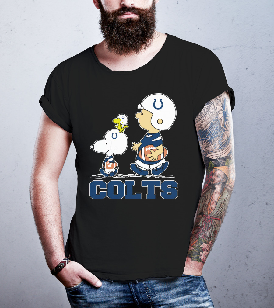 Snoopy Woodstock Indianapolis Colts Team Spirit T-Shirt