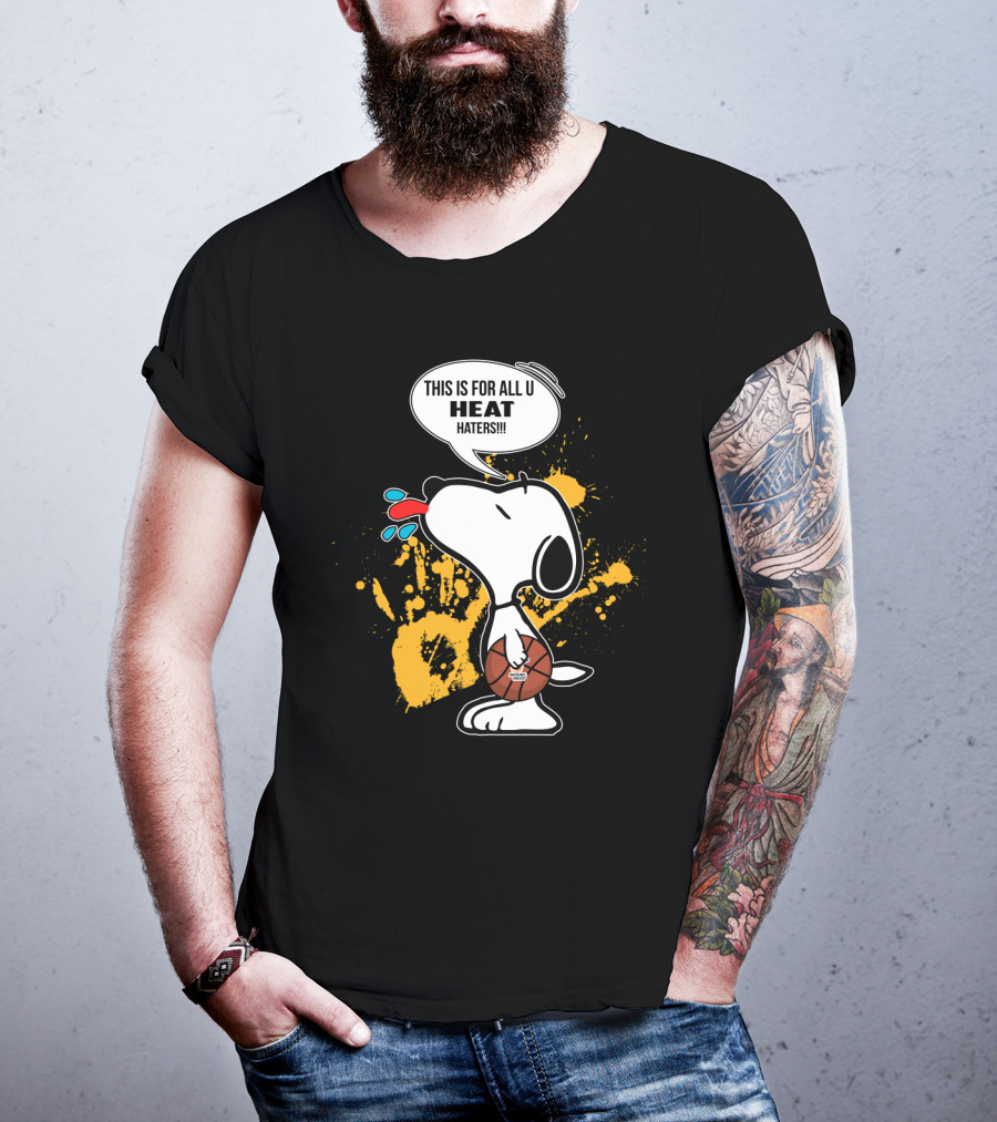 Snoopy Miami Heat This Is For All U Heat Haters Basketball T-Shirt