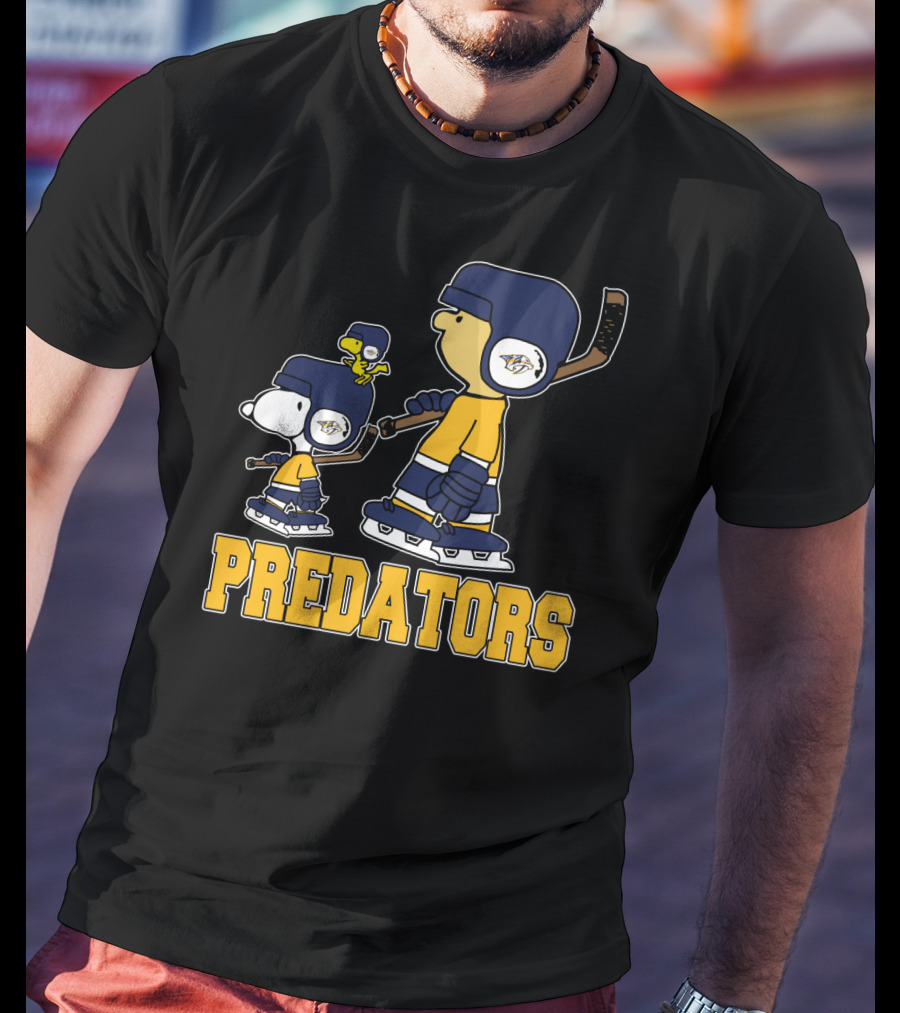 Nashville Predators Snoopy Woodstock Hockey Fans T-Shirt