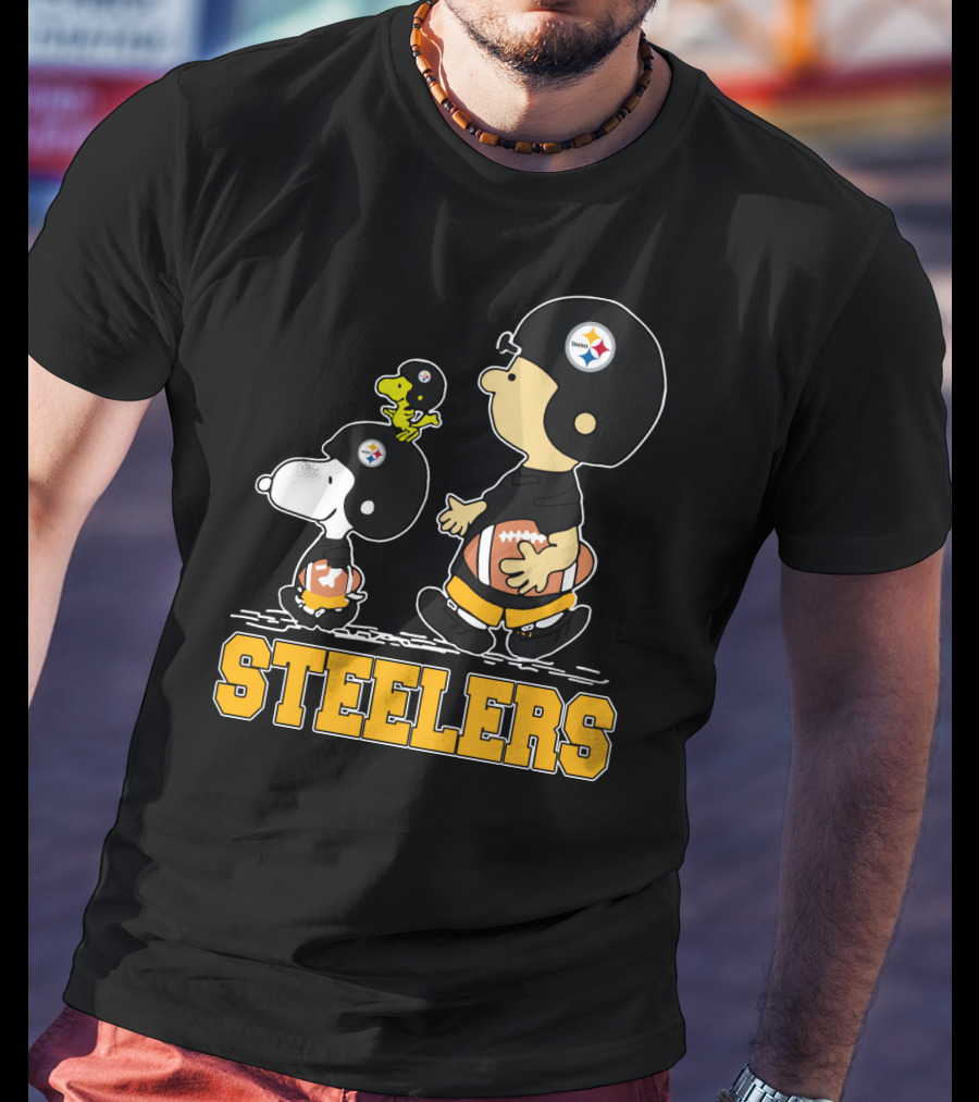Snoopy Woodstock Steelers Football Fans T-Shirt