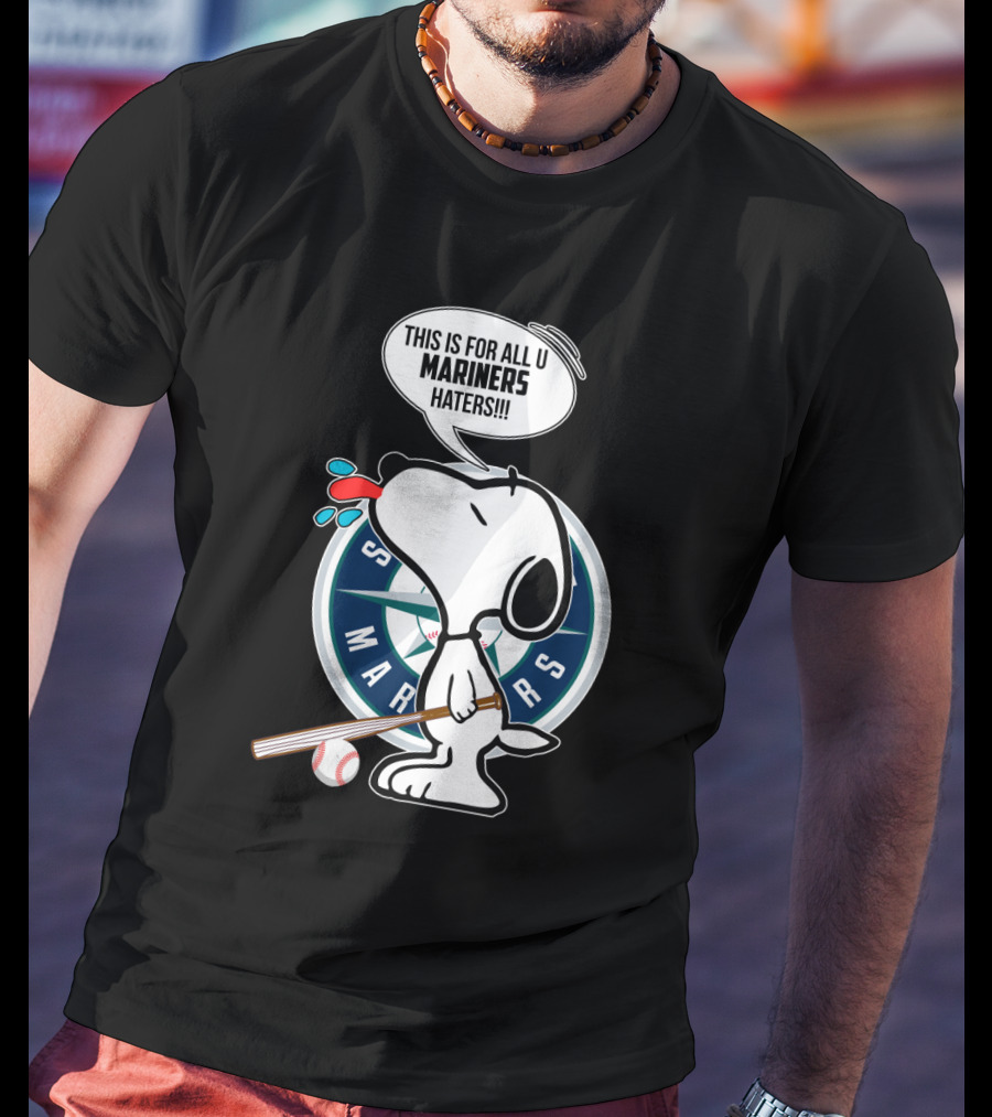 Snoopy Mariners Haters Baseball Seattle Mariners T-Shirt