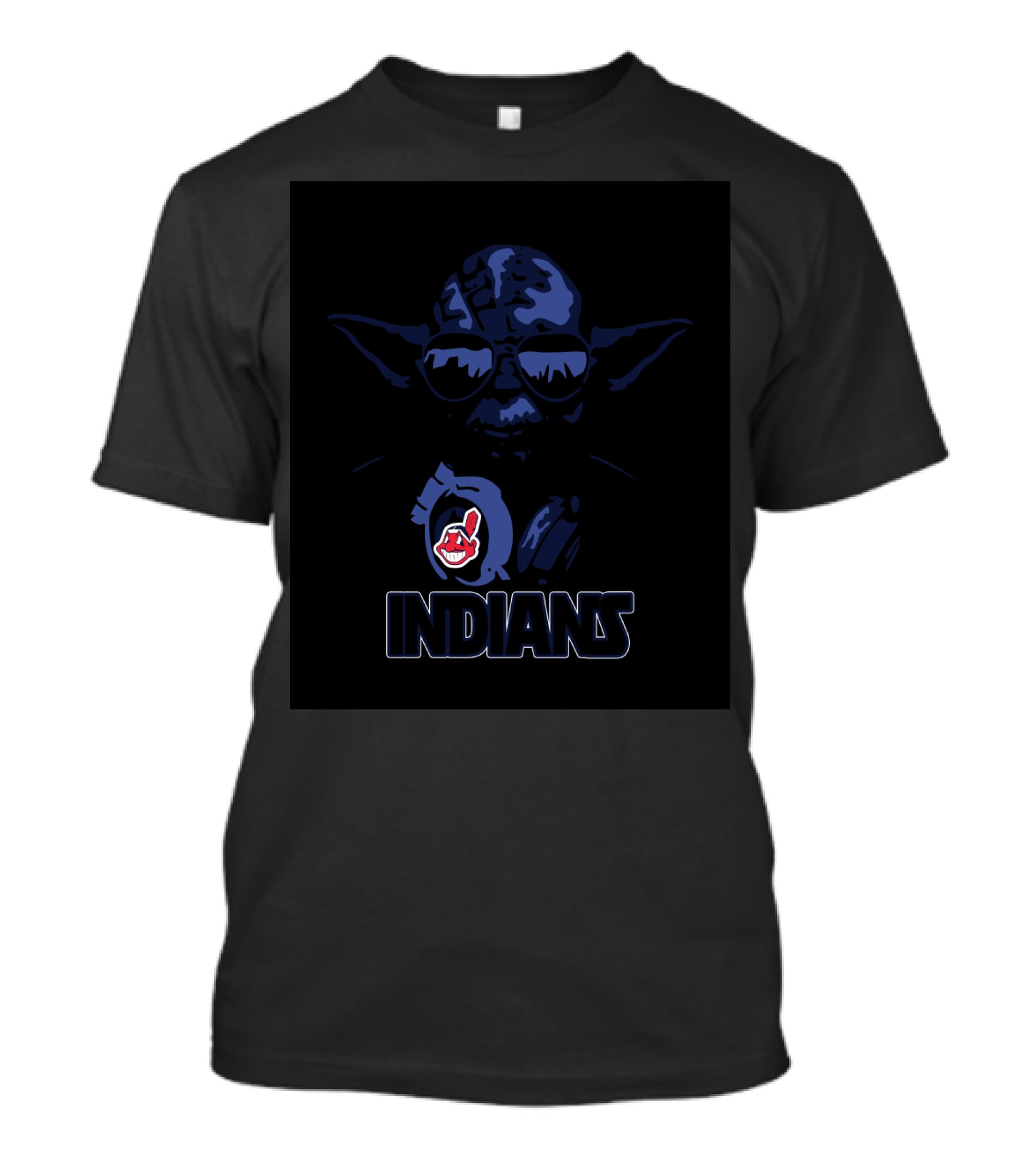 Yoda Star Wars Cleveland Indians Fans Mashup Featuring Chief Wahoo T-Shirt