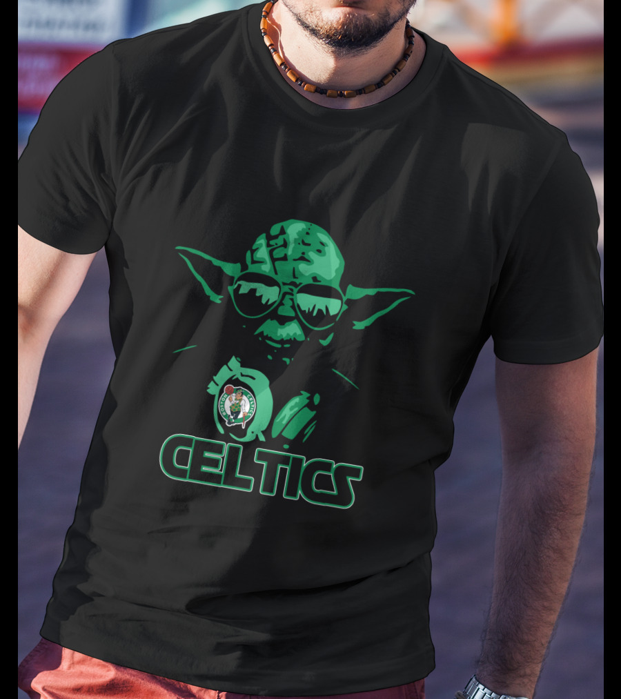 Yoda Celtics Basketball Fandom Star Wars Boston Fans T-Shirt