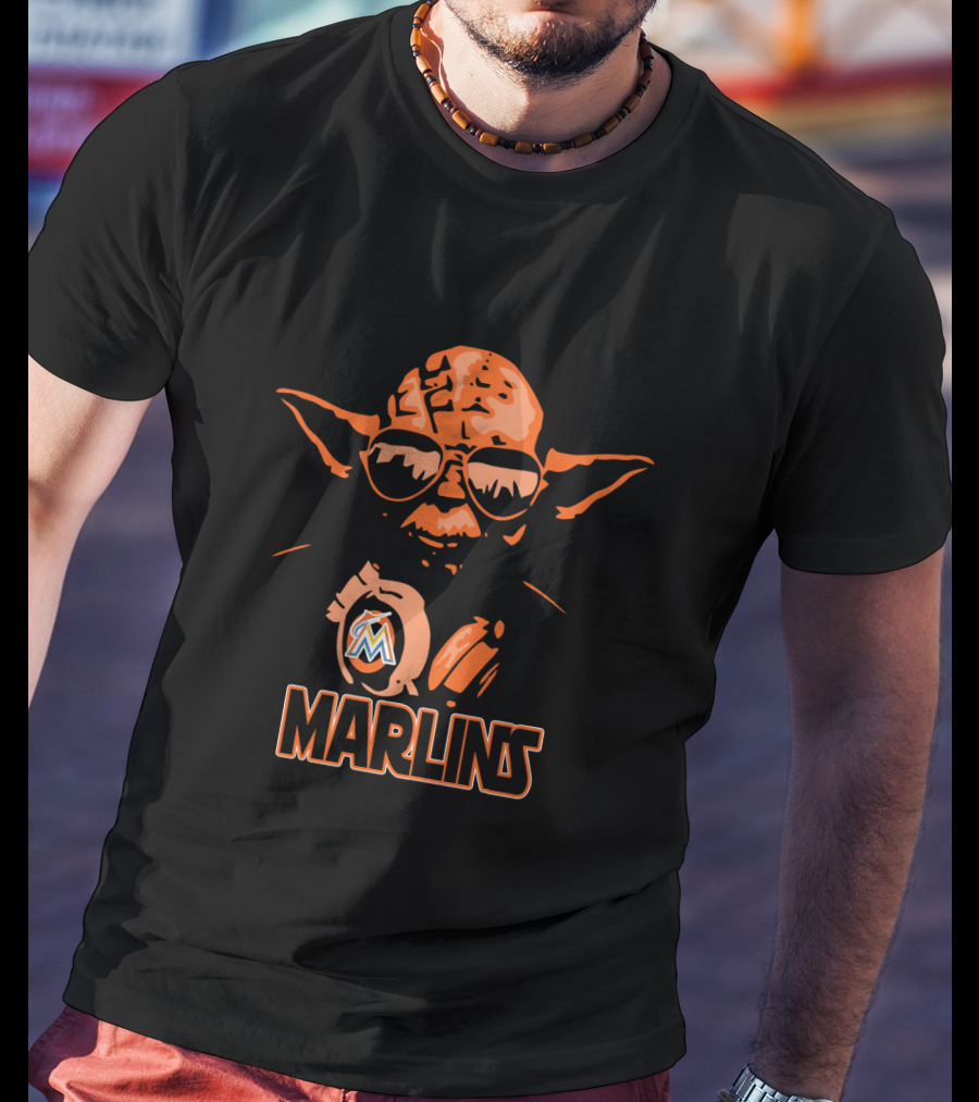 Yoda Marlins Fans Miami Star Wars T-Shirt