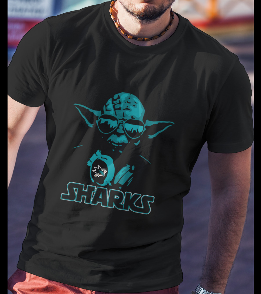 Yoda San Jose Sharks Fans Star Wars Mashup T-Shirt